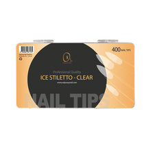 Load image into Gallery viewer, Ice Stiletto Clear Tips 400 CT
